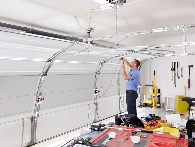 Garage door cable repair service by Solon Garage Door Repair in Solon