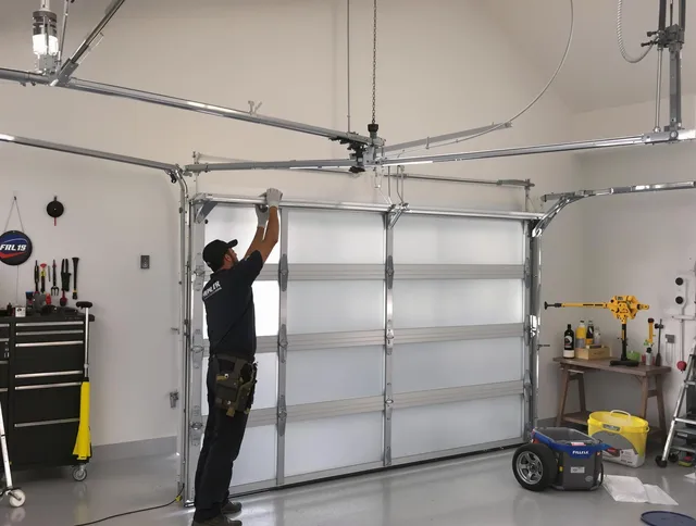 Solon Garage Door Repair certified team performing precision garage door installation in Solon