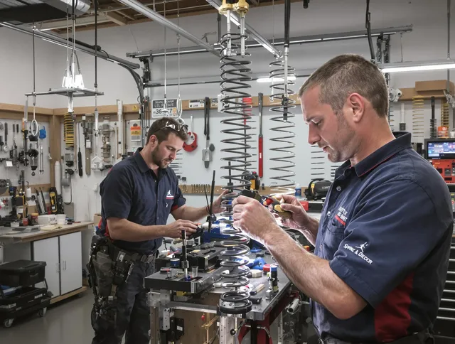 Garage door spring repair service by Solon Garage Door Repair in Solon