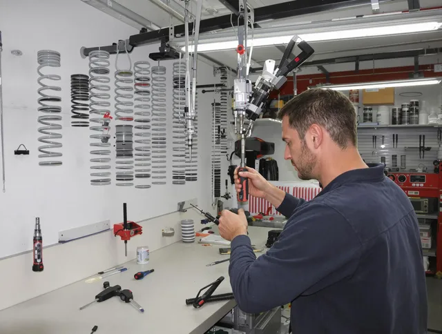 Solon Garage Door Repair safety certified technician performing precision spring replacement in Solon